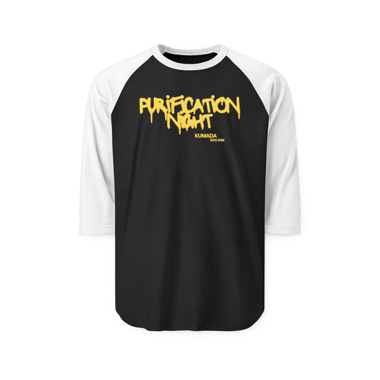 Unisex Raglan Shirt - Purification Night Tee, Casual Wear, Unique Graphic Shirt, Gift for Friends, Perfect for Parties