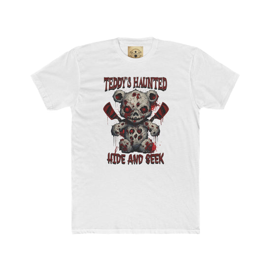 Haunted Teddy Graphic Tee - Spooky Shirt for Halloween, Kids Costume, Horror Lovers, Unique Gift, Casual Wear