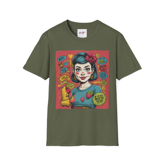 Colorful Graphic Tee for Fun Lovers, Retro Art T-Shirt, Statement Tee, Casual Wear for Events, Gift for Friends, Vibrant T-Shirt