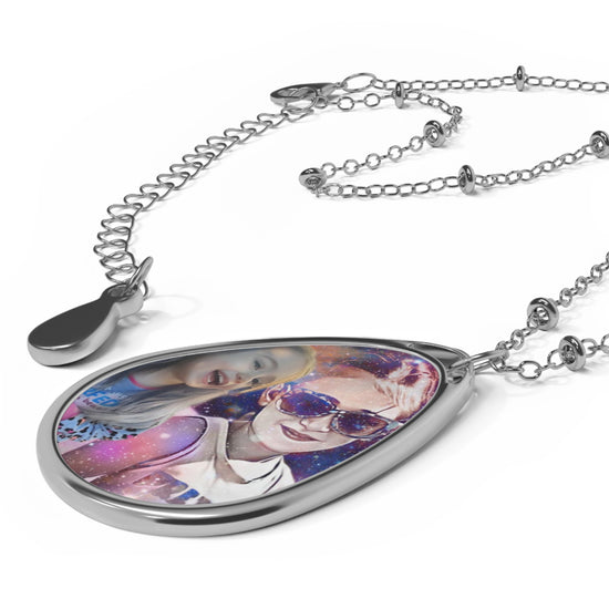 Personalized Oval Necklace with Loving Memories, Custom Pendant, Gift for Her, Photo Jewelry, Keepsake Necklace, Mother&